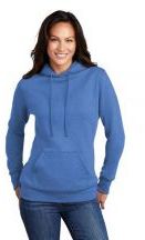 Port & Company Ladies Core 7.8-ounce, 50/50 Cotton Poly Fleece Pullover Hooded Sweatshirt